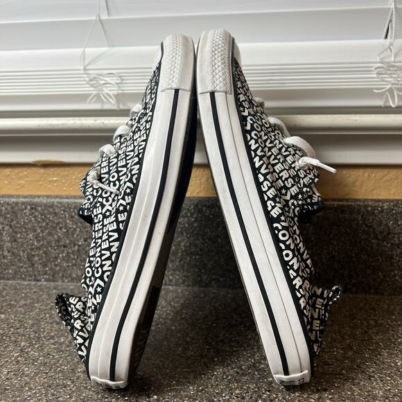 Converse All Star Women Sz 10 Converse Print Canvas Sneaker Slip On Stretch Back - Picture 5 of 10